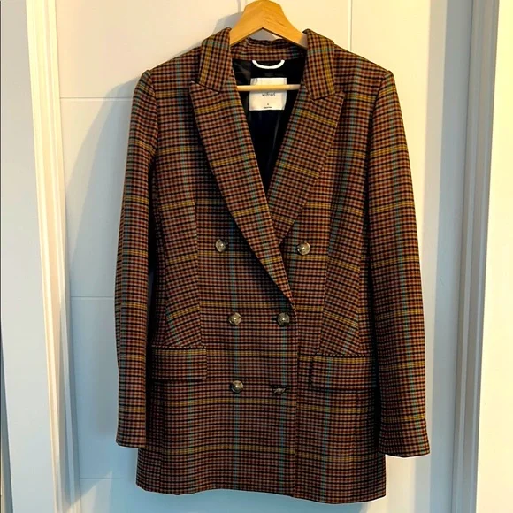 Wilfred Brown and Yellow Tailored Blazer - Picture 2 of 10
